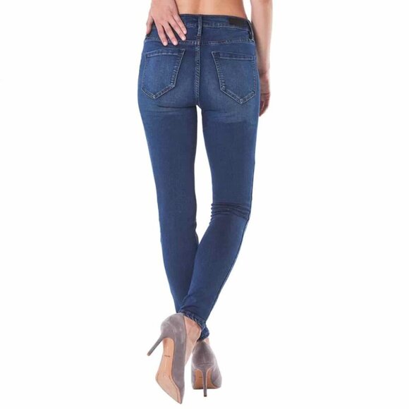 Nicole Miller Womens Blue Wash 5 Pocket Stretch SOHO High Rise Skinny Jeans Sz 4 - Picture 3 of 12